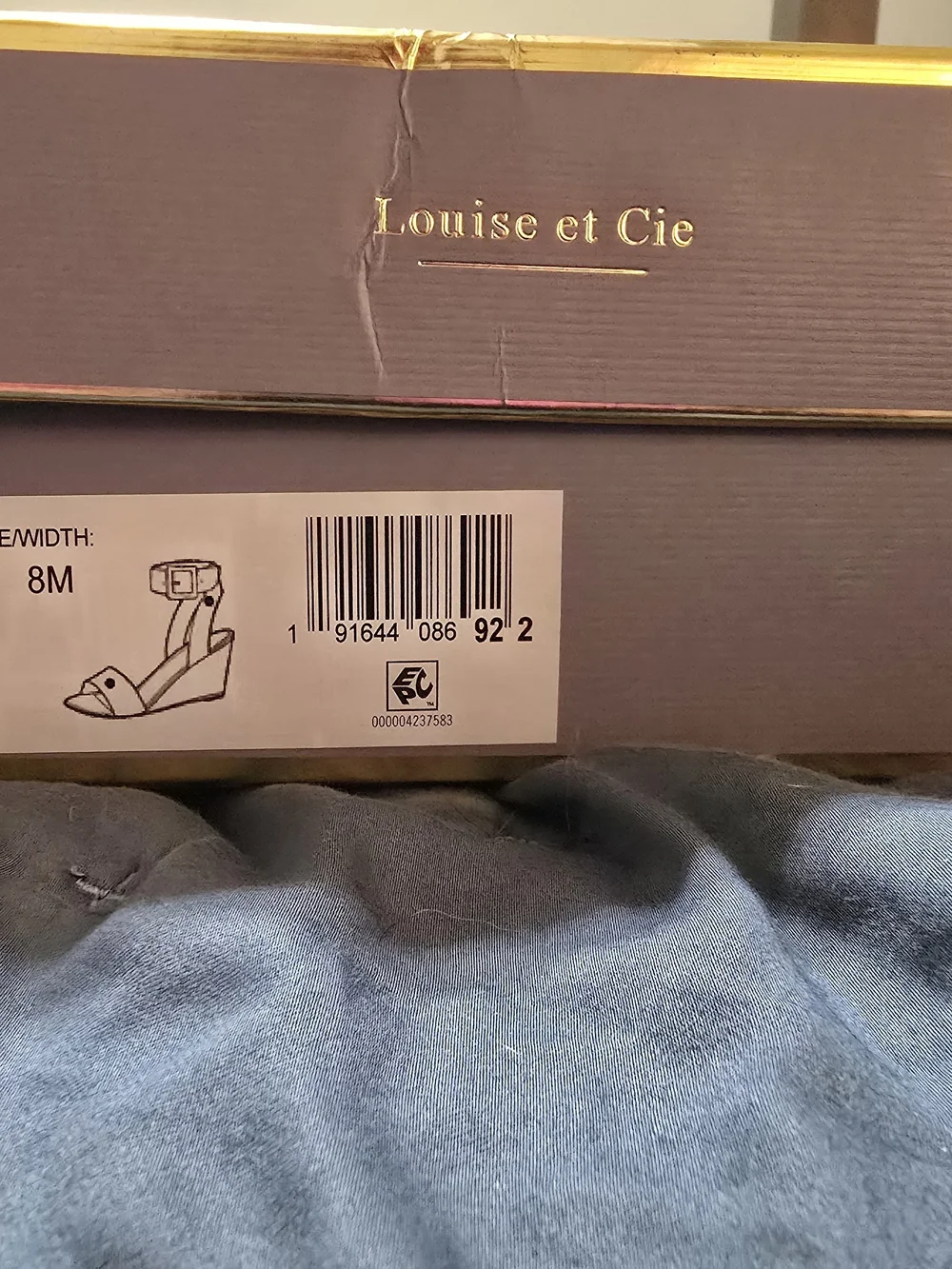 Louise et Cie Punya Nude Patent Ankle-Strap Wedge Sandals Size 8 Like New